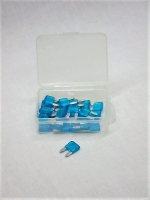 Steekzekeringen mini 15 A. blauw, doos 25 stuks