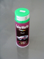 Spuitbus fluorescerend groen ColorWorks 400 ml.