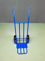 Steekwagen blauw met uitklapbaar plateau