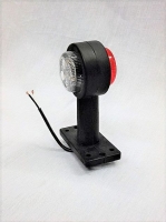 Breedtelamp/Pendellamp LED rood/wit licht, op voet, recht