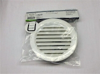 Ontluchtingsrooster/Ventilatierooster kunststof wit voor 100 mm buis