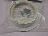 Ontluchtingsrooster/Ventilatierooster kunststof wit voor 100 mm buis