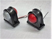 Breedtelamp/Markeringslamp LED, met rood/wit licht, set van 2 stuks