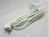 Stroomsnoer wit met 1,8 m. kabel en randaarde stekker