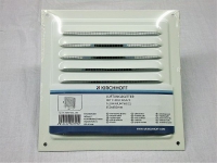 Ontluchtingsrooster/Ventilatierooster aluminium wit 150 x 150 mm