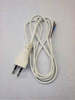 Stroomsnoer wit met 1,5 m. kabel en Euro stekker