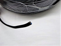 Stroomkabel zwart ovaal 2 x 0,75 mm2, per meter
