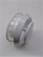 Ontluchtingsrooster/Ventilatierooster kunststof wit, verstelbaar en afsluitbaar, voor 100 mm buis