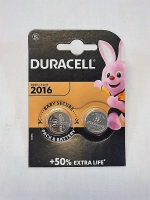 Batterij knoopcel CR 2016 lithium Duracell, verpakking 2 stuks