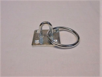 Oogplaat vierkant met ring 6 mm verzinkt