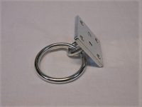 Oogplaat vierkant 50 x 50 mm met ring 6 mm verzinkt