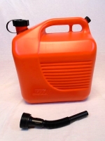 Jerrycan kunststof rood 20 liter met ontluchting, incl. schenktuit