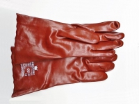 Werkhandschoenen PVC rood 35 cm