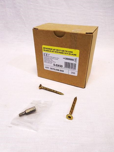 Snelboorschroef 5.0 x 50 mm voldraad Torx 25, doos 200 stuks