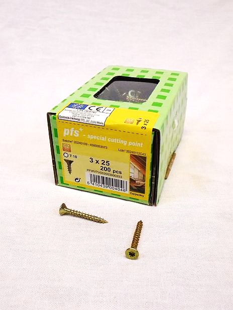 Snelboorschroef 3.0 x 25 mm voldraad Torx 10, doos 200 stuks