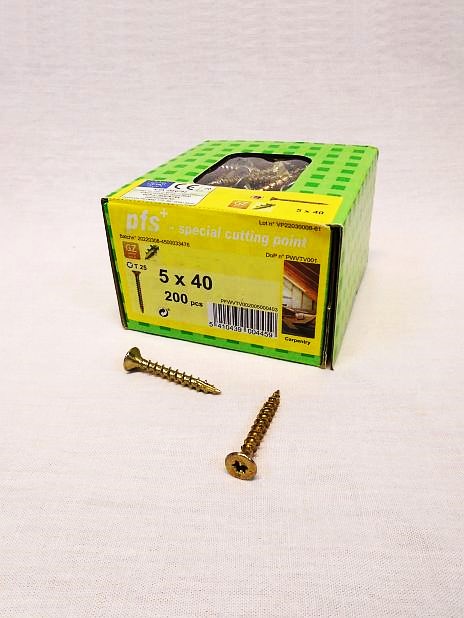 Snelboorschroef 5.0 x 40 mm Torx 25, doos 200 stuks