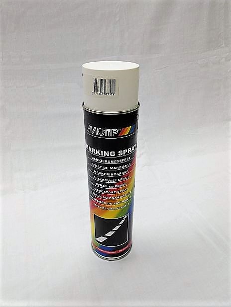 Spuitbus markeringsspray wit 600 ml. MOTIP