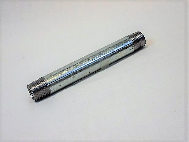Pijpnippel 1/2 inch x 150 mm lang bu-bu draad, staal