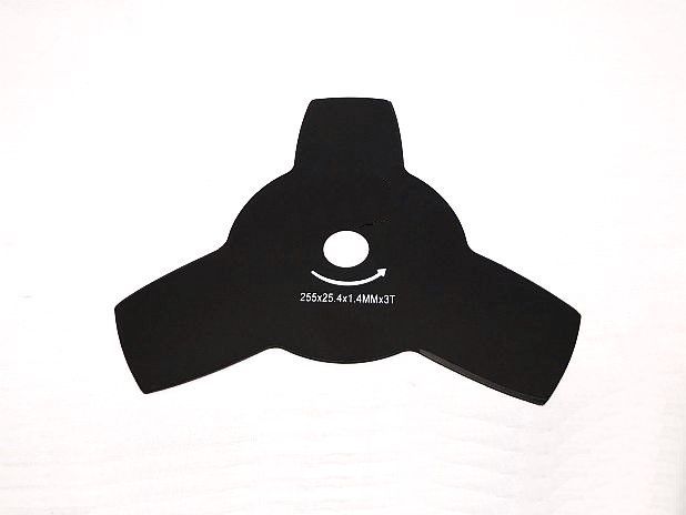 Slagmes 255 mm voor bosmaaier, 3T. asgat 25,4 mm