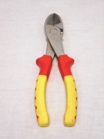 Zijkniptang 180 mm met rood/geel geïsoleerde handgrepen