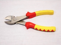 Zijkniptang 180 mm met rood/geel geïsoleerde handgrepen