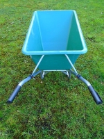 Kruiwagen kunststof bak 180 L., gegalvaniseerd frame, 1 wiel B-keuze roestvorming