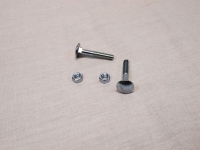 Slotbout M5 x 30 mm met moer, verzinkt, per stuk