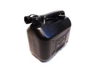 Jerrycan kunststof zwart 10 liter, incl. schenktuit