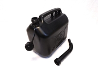 Jerrycan kunststof zwart 10 liter, incl. schenktuit