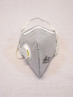 Stofmaskers met ventiel FFP1, grijs, verpakking 2 stuks