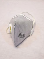 Stofmaskers met ventiel FFP1, grijs, verpakking 2 stuks
