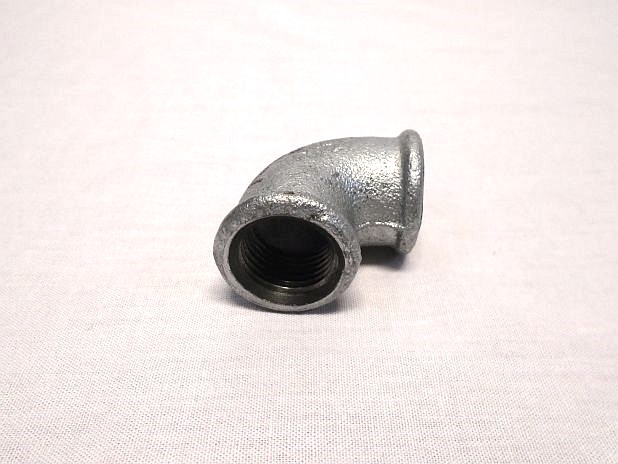 Knie 1/2 inch 90 graden met bi-bi draad, gietijzer