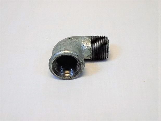 Knie 1/2 inch 90 graden met bi-bu draad, gietijzer