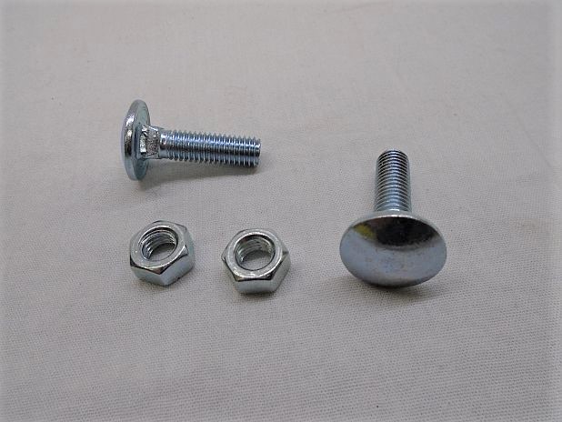 Slotbout M8 x 20 mm met moer, verzinkt, per stuk