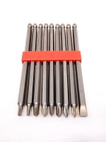 Bittenset 150 mm lang, gleuf, PH, PZ en Torx, 9-delig