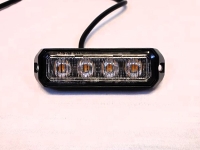 Flitslamp met 4 x oranje LED 10-30 Volt