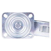 Zwenkwiel 160 mm met rem Tarsus blauw loopvlak 250 kg