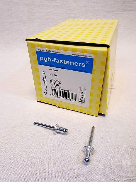 Popnagels 6.0 x 10 mm, doos 250 stuks