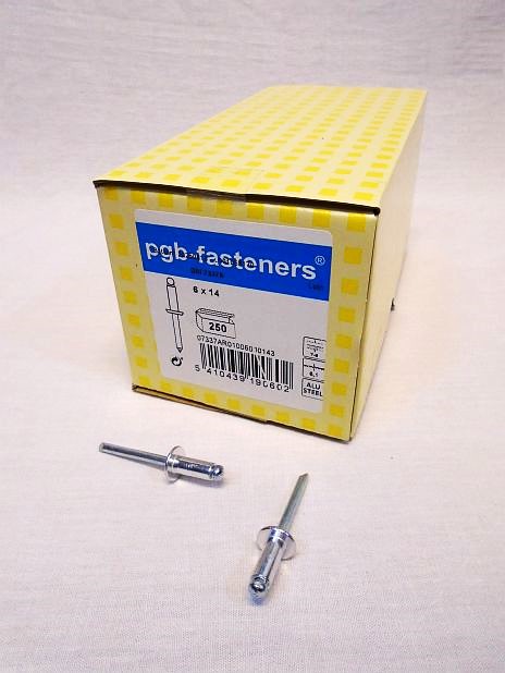 Popnagels 6.0 x 14 mm, doos 250 stuks