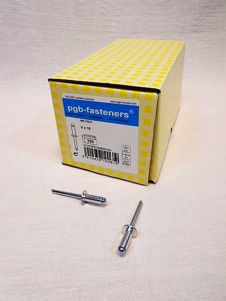 Popnagels 6.0 x 16 mm, doos 250 stuks