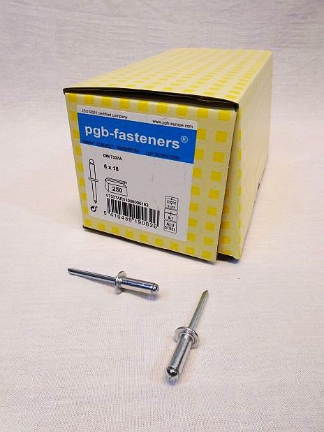 Popnagels 6.0 x 18 mm, doos 250 stuks