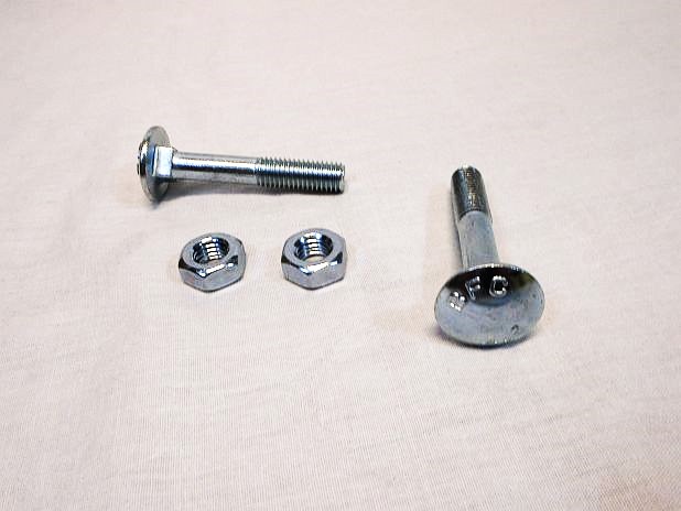 Slotbout M10 x 80 mm met moer, verzinkt, per stuk