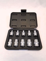 Doppendoos Torx E-socket 1/2 inch aansluiting, 10-delig