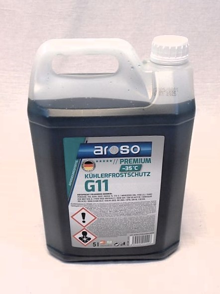 Koelvloeistof 5 liter blauw, AROSO G11