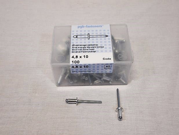 Popnagels 4.8 x 10 mm, doos 100 stuks