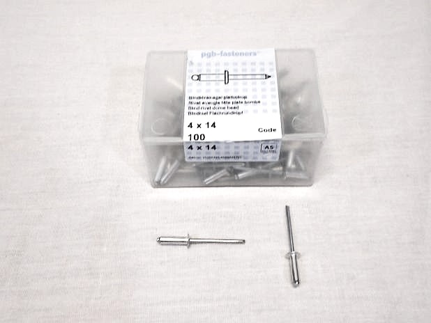 Popnagels 4.0 x 14 mm, doos 100 stuks