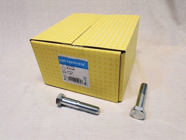 Zeskantbout M16 x 90 mm verzinkt, doos 50 stuks