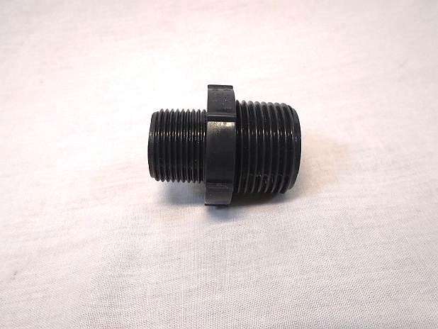 Verloop PVC 1 x 3/4 inch, 2 x buitendraad