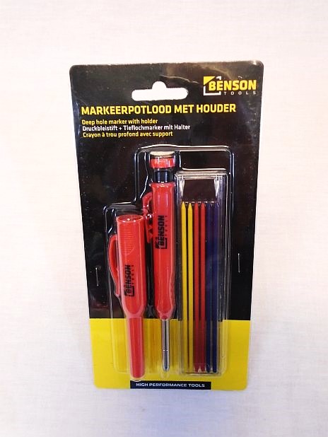 Markeerpotlood incl. puntenslijper en reservestiften, kleur