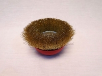 Staalborstel 100 mm, kom met messing draad